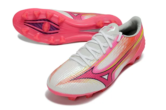 Mizuno Speed A-Designed Speed Pink White Yellow Firm-Ground 足球鞋 4