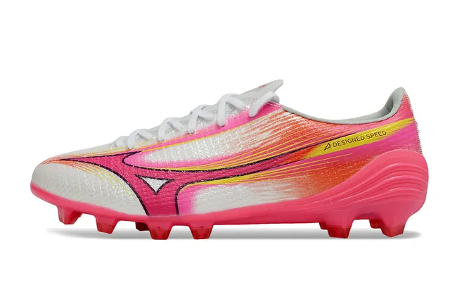 Mizuno Speed A-Designed Speed Pink White Yellow Firm-Ground 足球鞋 7