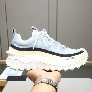 Moncler Blue Black Layered Sole Sculpted Toe Cap Lifestyle Sneakers