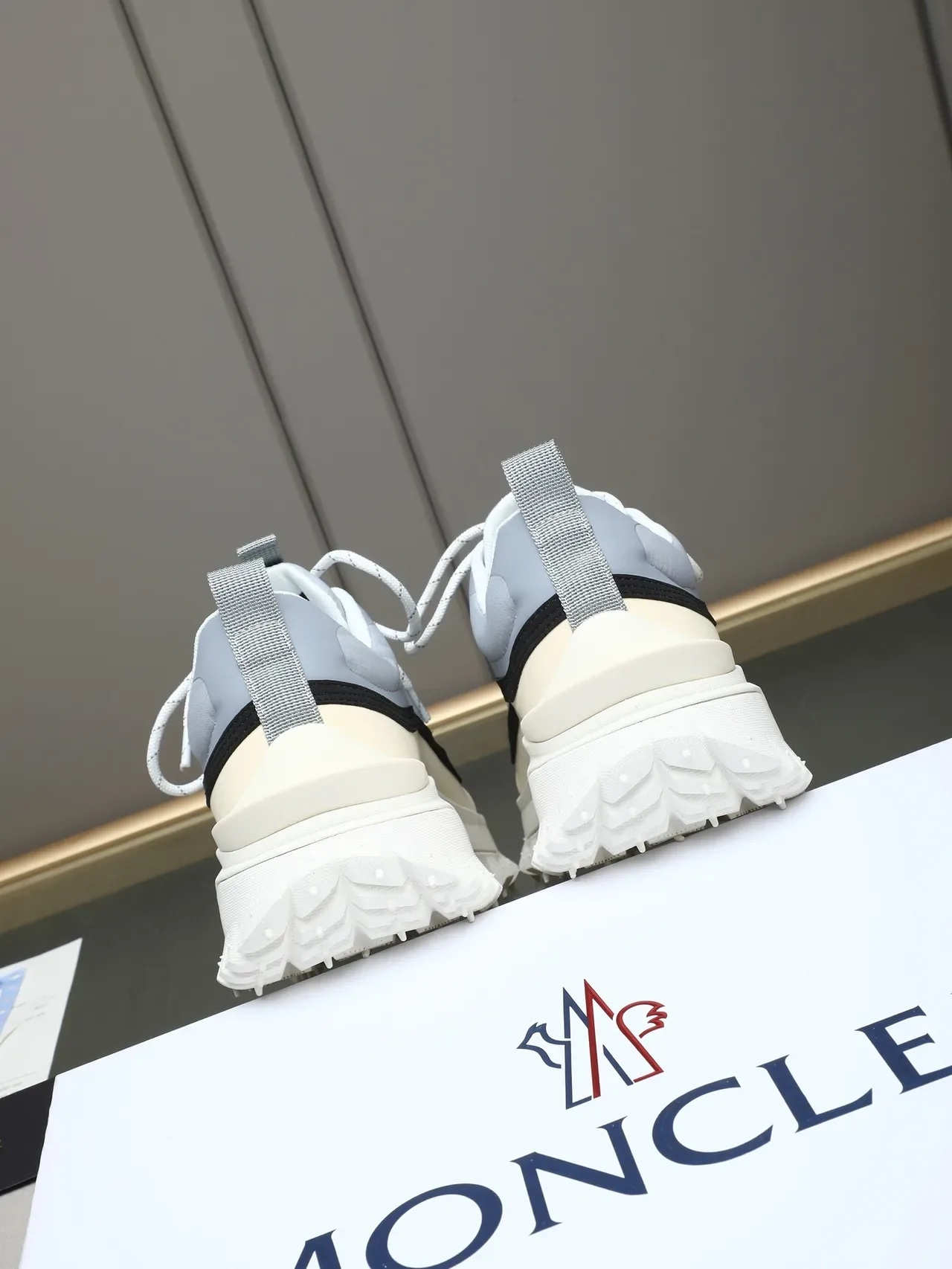 Moncler Blue Black Layered Sole Sculpted Toe Cap Lifestyle Sneakers 3