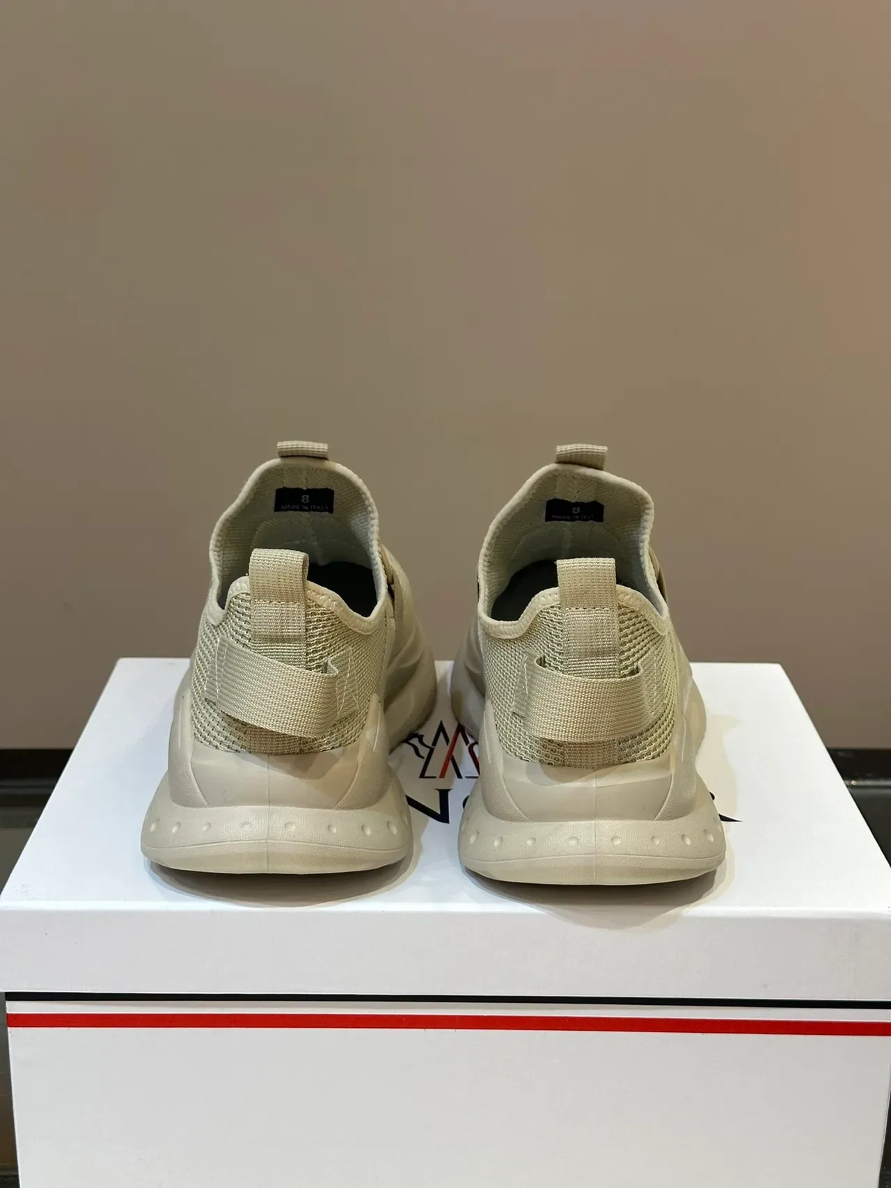 Moncler Lifestyle Sneaker Beige Maille Sans Lacets 4