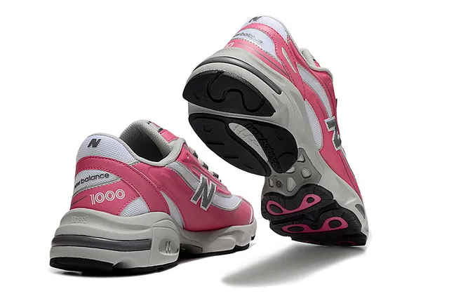 New Balance 1000 Pink and White Chunky Sneakers 3