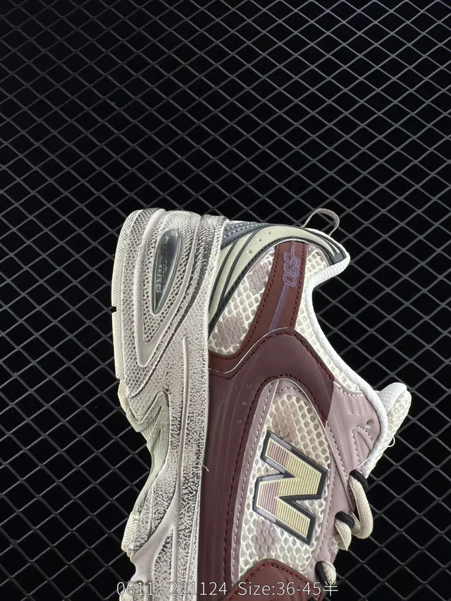 New Balance 530 حذاء رياضي بورجوندي بيج أعلى متعدد الطبقات كبيرة الحبة 2