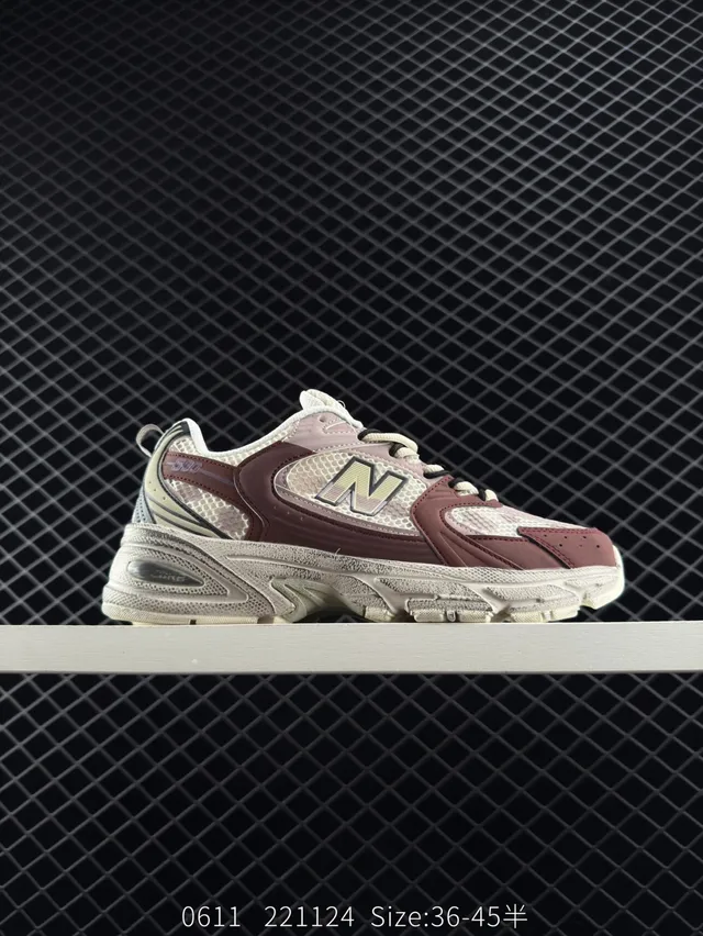 New Balance 530 حذاء رياضي بورجوندي بيج أعلى متعدد الطبقات كبيرة الحبة 6