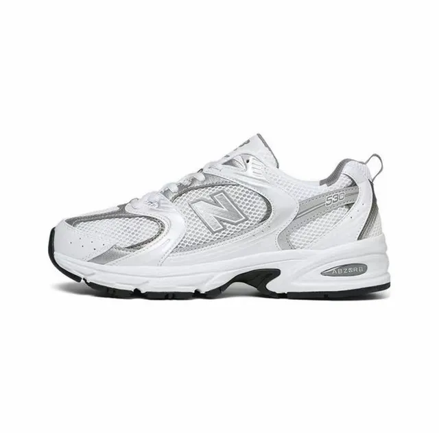 New Balance 530 Branco Prateado Tênis Estilo de vida 6