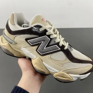 New Balance 9060 米色棕色 厚底运动鞋
