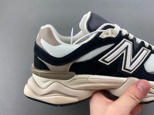 New Balance 9060 Black Beige Chunky Sneakers 3