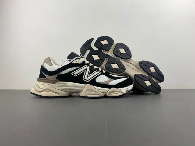 New Balance 9060 Black Beige Chunky Sneakers 12