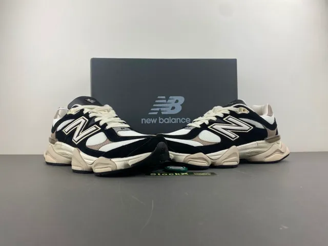 New Balance 9060 Black Beige Chunky Sneakers 13
