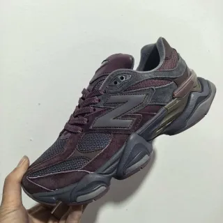New Balance 9060 বার্গন্ডি কালো ধূসর চুম্পি স্নিকার