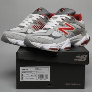 New Balance 9060 धूसर लाल सादा लाइफस्टाइल स्निकार