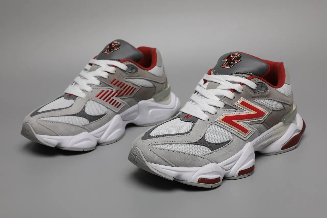 New Balance 9060 gris rouge blanc sneakers lifestyle 5
