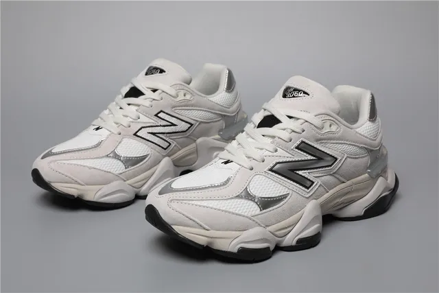 New Balance 9060 灰色 白色 黑色 厚底运动鞋 6