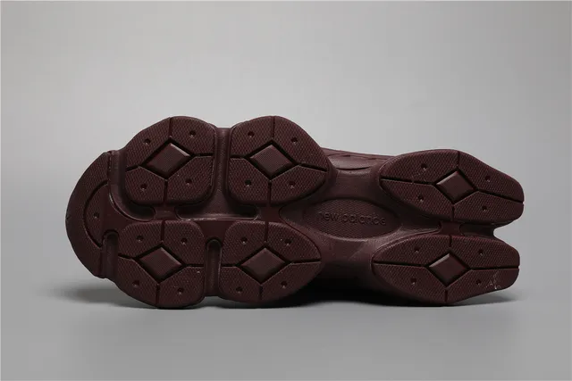 New Balance 9060 Maroon Suede Chunky Sneakers 6
