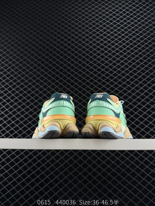 New Balance 9060 Mint Green Beige Chunky Sneakers 3