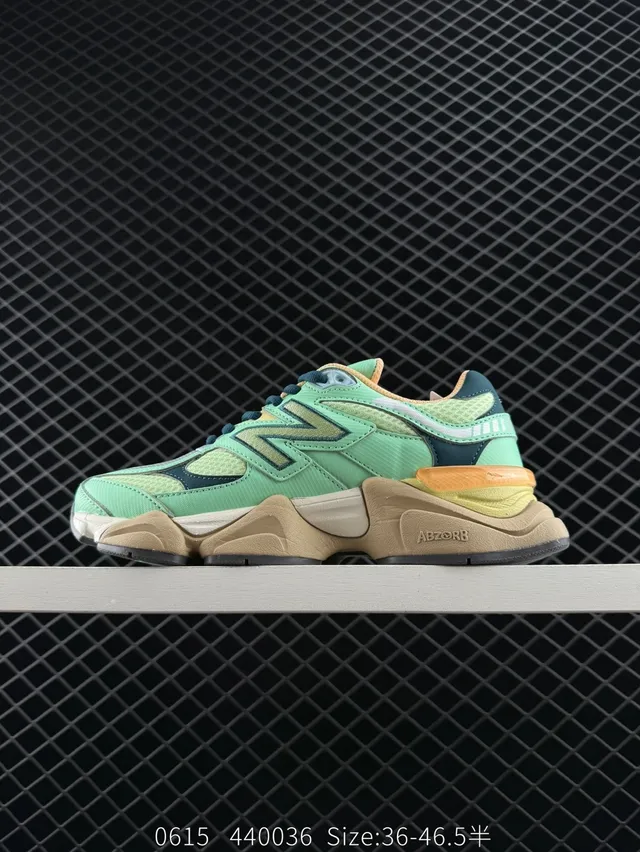 New Balance 9060 Mint Green Beige Chunky Sneakers 5