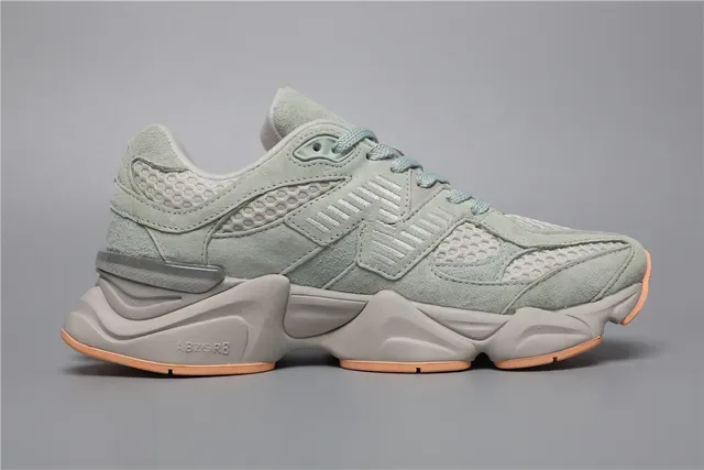 New Balance 9060 薄荷绿网面和麂皮生活方式运动鞋 8