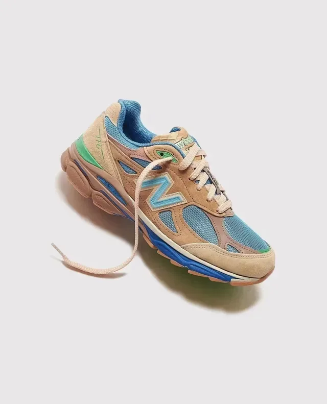 New Balance 990 棕蓝多材质鞋面 色块设计 生活方式运动鞋 5