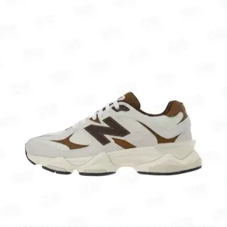 New Balance Beige Brown Chunky Midsole Mesh And Suede Overlay Construction Lifestyle Sneakers