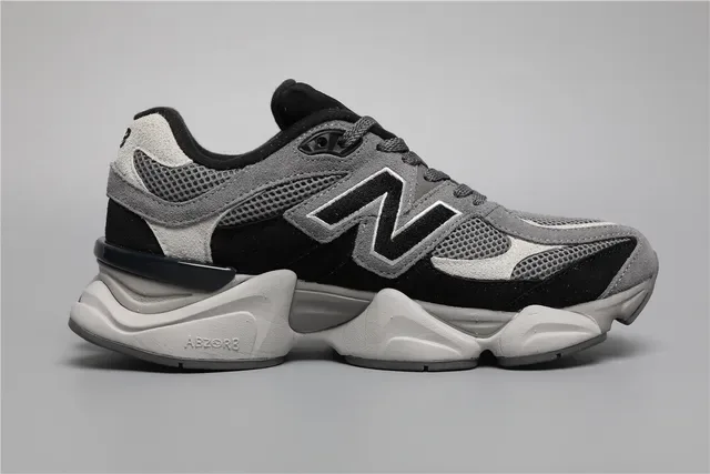 New Balance काला भूरा मोटा मिडसोल जाल-चमड़े का मिश्रण ऊपरी भाग जीवन शैली स्नीकर 8
