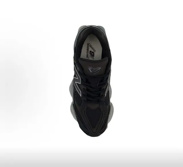 New Balance أحذية رياضية سوداء رمادية سولا متعددة الطبقات جزء علوي من مواد مختلطة حذاء كاجوال سميك 3