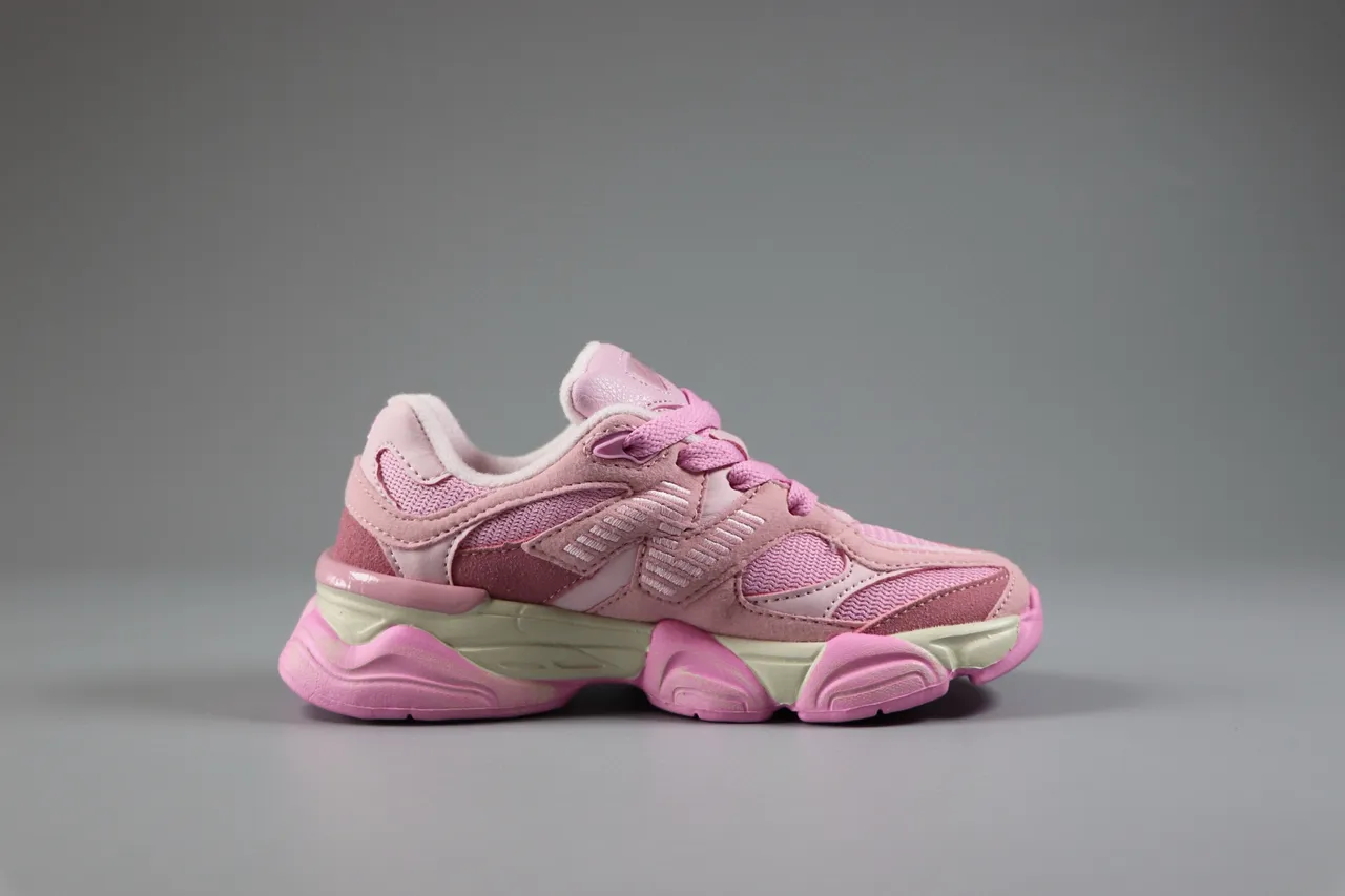 New Balance Rosa Beige Suela media estratificada Malla-Sintético Superior Zapatillas gruesas 3