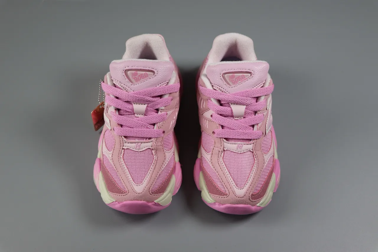 New Balance Rosa Beige Suela media estratificada Malla-Sintético Superior Zapatillas gruesas 8