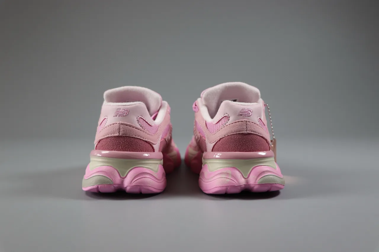New Balance Rosa Beige Suela media estratificada Malla-Sintético Superior Zapatillas gruesas 9