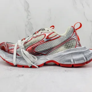 New Balance Argent Rouge Semelle intermédiaire Mesh et revêtement synthétique Sneakers chunky