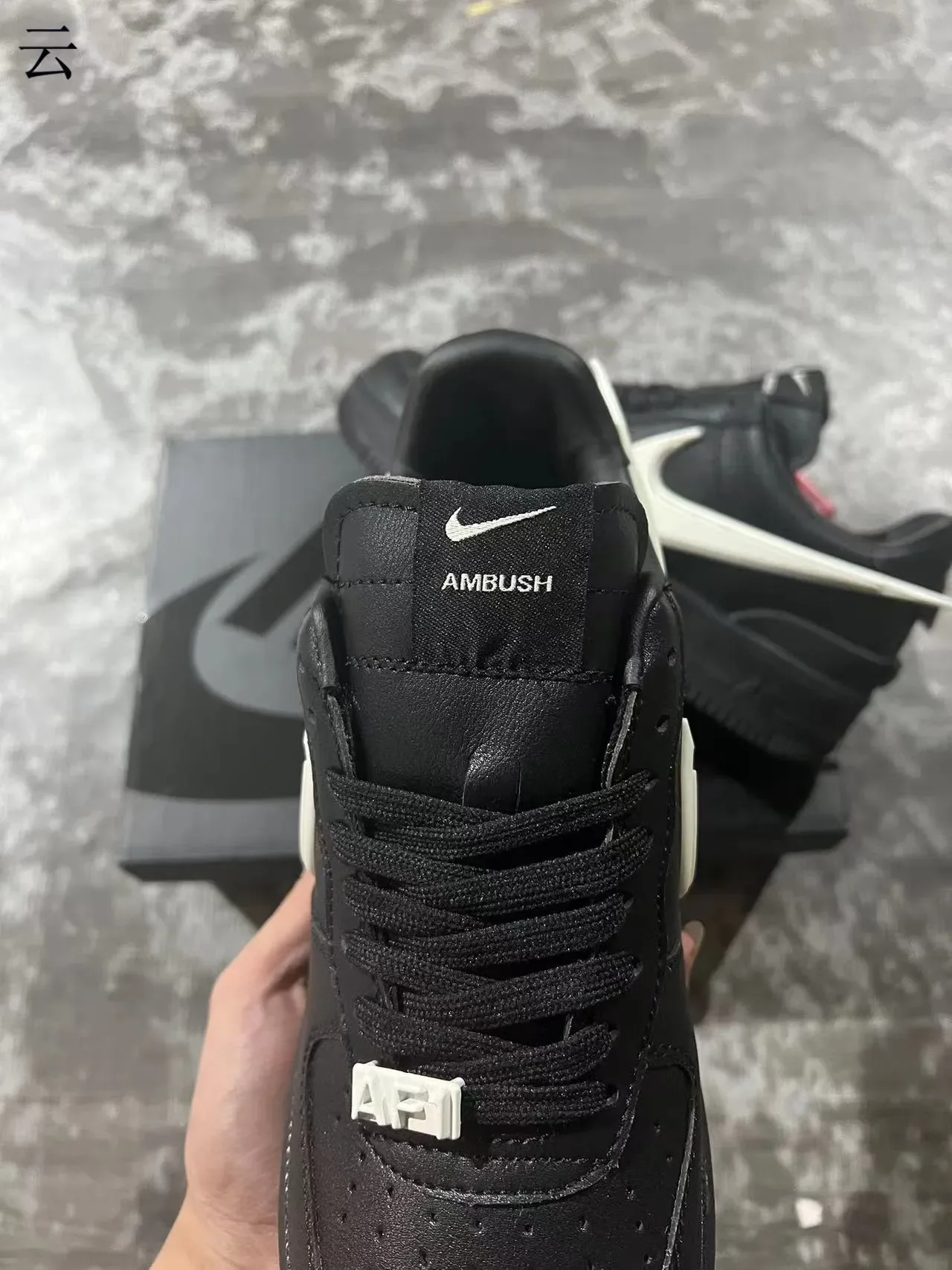 Nike Air Force 1 Black and Off-White Lifestyle Sneakers 4