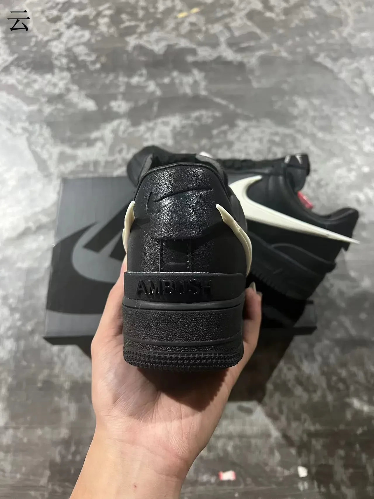 Nike Air Force 1 Black and Off-White Lifestyle Sneakers 8