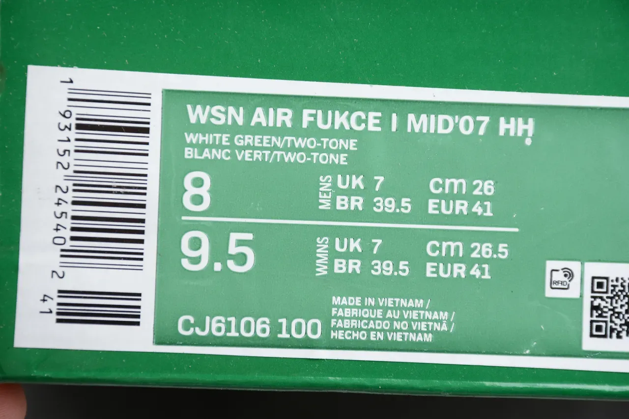 Nike Air Force 1 High Strap White Orange Green Lifestyle Sneakers 3