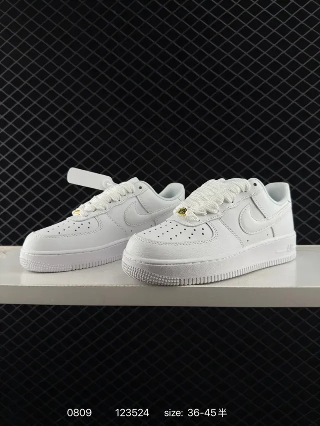 Nike Air Force 1 Low All-White Lifestyle Sneakers 3