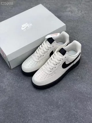 Nike Air Force 1 White and Black Lifestyle Sneakers 4