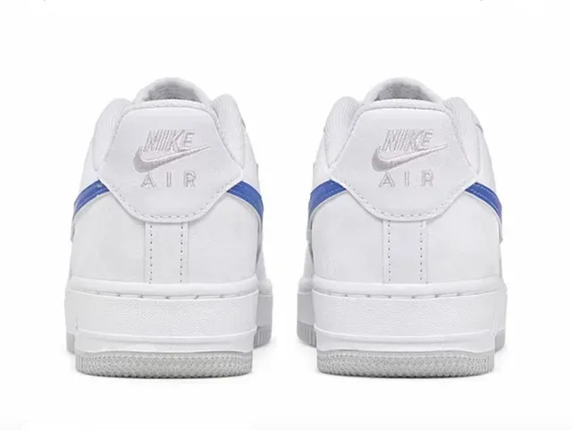Nike Air Force 1 Branco e Azul Real Tênis Lifestyle 2