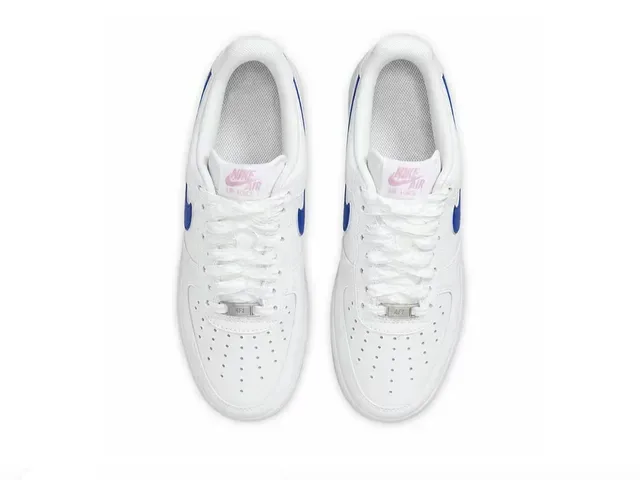 Nike Air Force 1 Branco e Azul Real Tênis Lifestyle 4