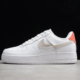 Nike Air Force 1 أبيض بيج برتقالي سنيكرز لايف ستايل