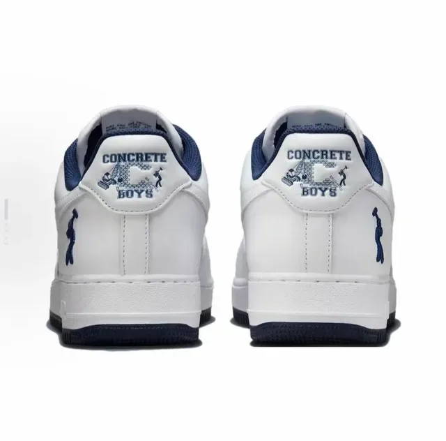 Nike Air Force 1 White Navy Lifestyle Sneakers 4