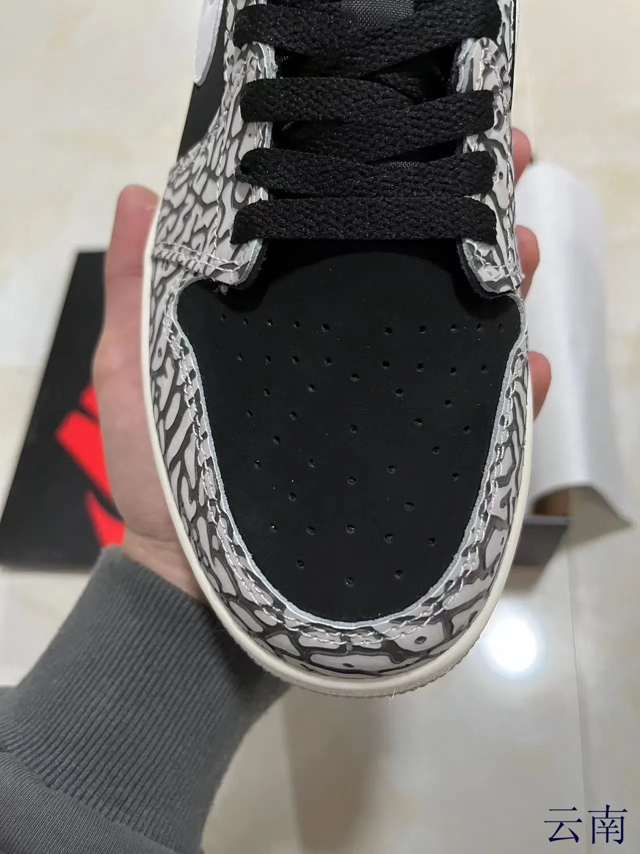 Nike Air Jordan 1 Elephant Print Lifestyle Sneakers 3