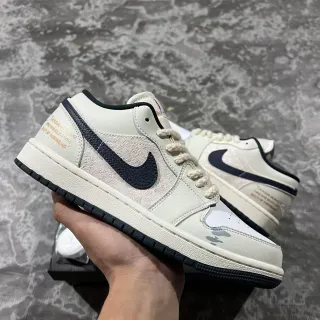 Nike Air Jordan 1 Low Off-White Navy حذاء أسلوب حياة