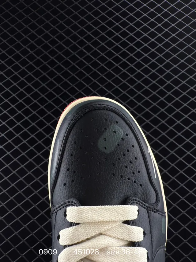Nike Air Jordan 1 Low OG Black Cream Red Chaussures de Basketball 3