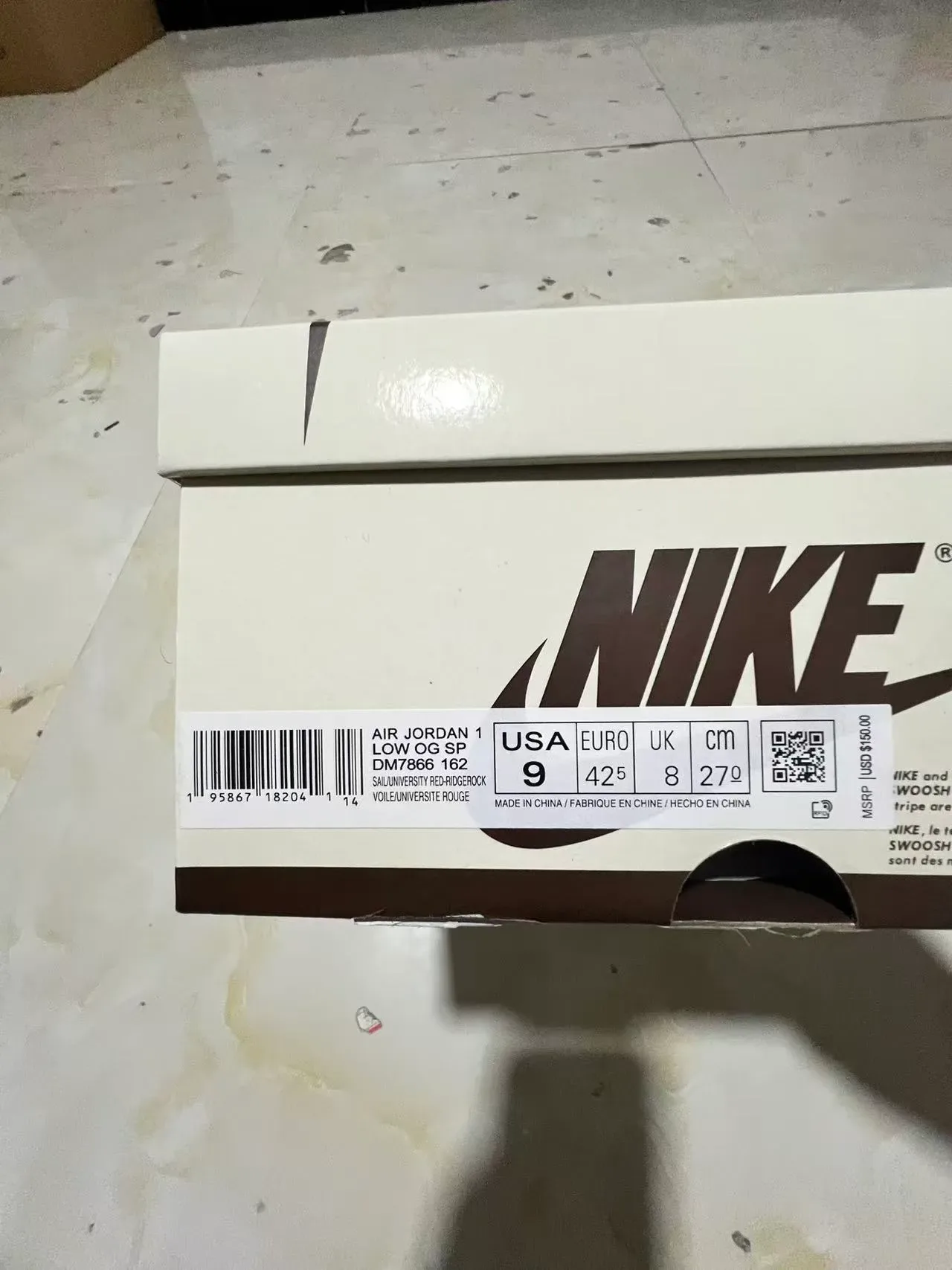 Nike Air Jordan 1 White Gray Low-Top Layered Leather And Suede Lifestyle Sneakers 11
