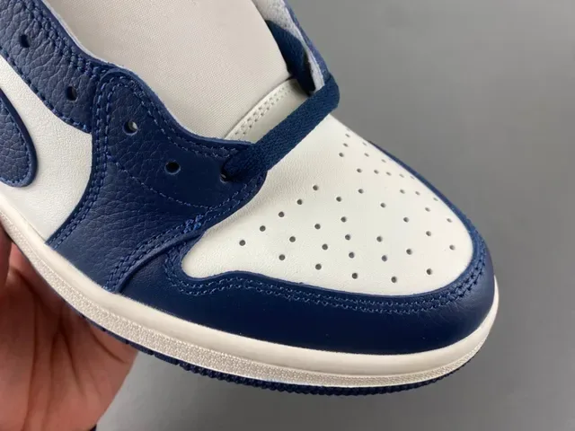 Nike Air Jordan 1 White Navy Blue Lifestyle Sneakers 2