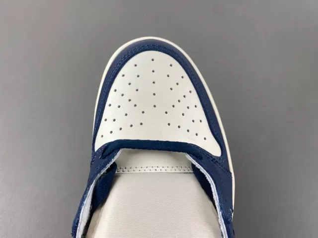 Nike Air Jordan 1 White Navy Blue Lifestyle Sneakers 5