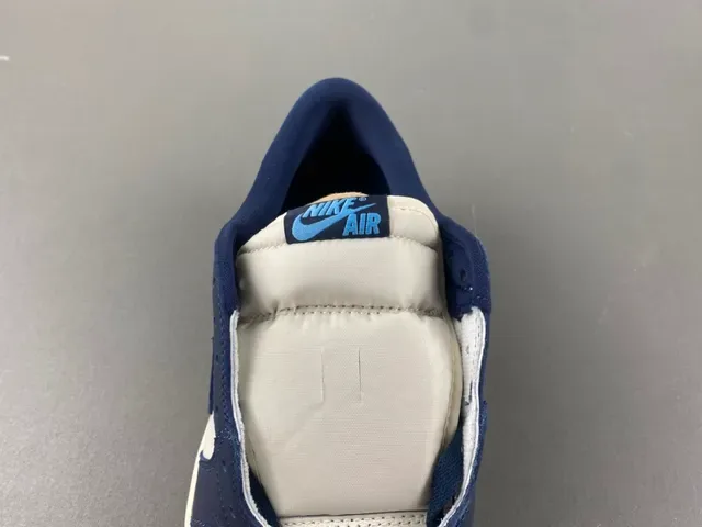 Nike Air Jordan 1 White Navy Blue Lifestyle Sneakers 6