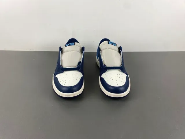 Nike Air Jordan 1 White Navy Blue Lifestyle Sneakers 11