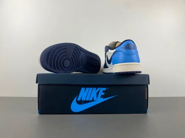 Nike Air Jordan 1 White Navy Blue Lifestyle Sneakers 16