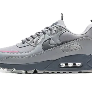 Nike Air Max 90 رمادي وردي منخفضة العلوي واضحة الوحدة حذاء رياضي أسلوب حياة