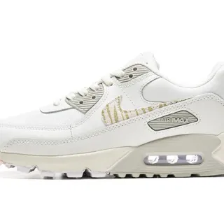 Nike Air Max 90 أبيض ذهبي معدني زيتوني أحذية رياضية أسلوب حياة