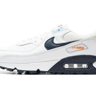 Nike Air Max 90 أبيض بحري برتقالي حذاء أسلوب حياة